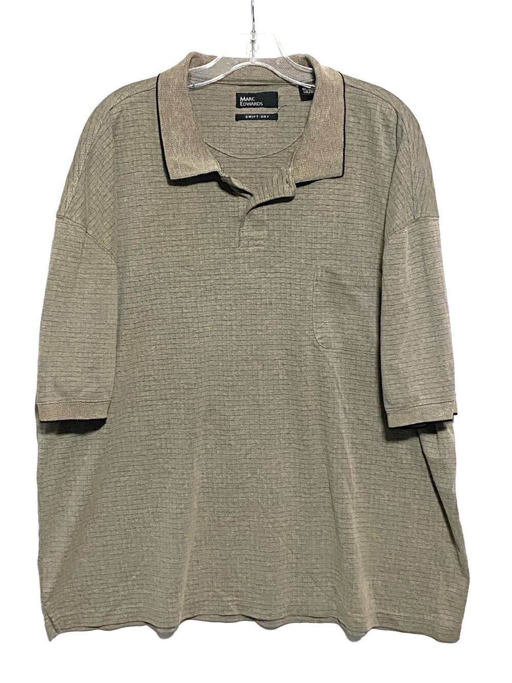 Marc Edwards Swift Dry Shirt Mens XXL Olive Green Business Casual Golf Summer